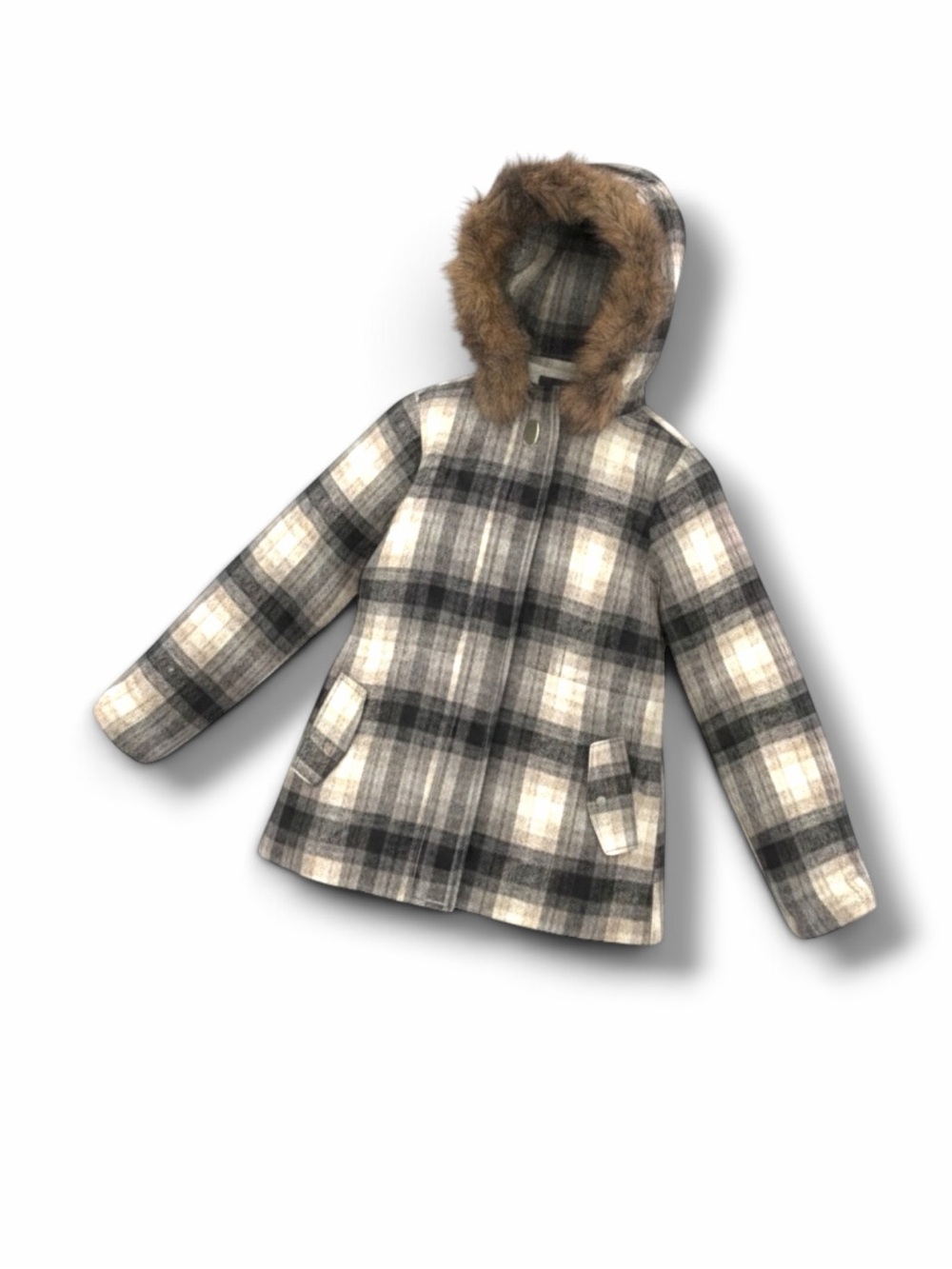 Mossimo Plaid Coat M